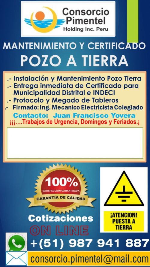 imagen de MANTENIMIENTO Y CONSTRUCCION POZO A TIERRA PERU con id 26369