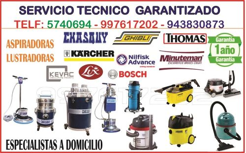 imagen de SERVICIO TECNICO PARA LUSTRADORAS, ASPIRADORAS/ con id 35271